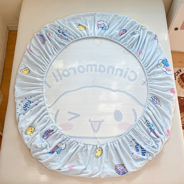 91家纺网 家纺一手货源 找家纺 金爱家 2025新款高克重牛奶绒单品系列保暖床单床笠单件 绒-D开心大耳狗