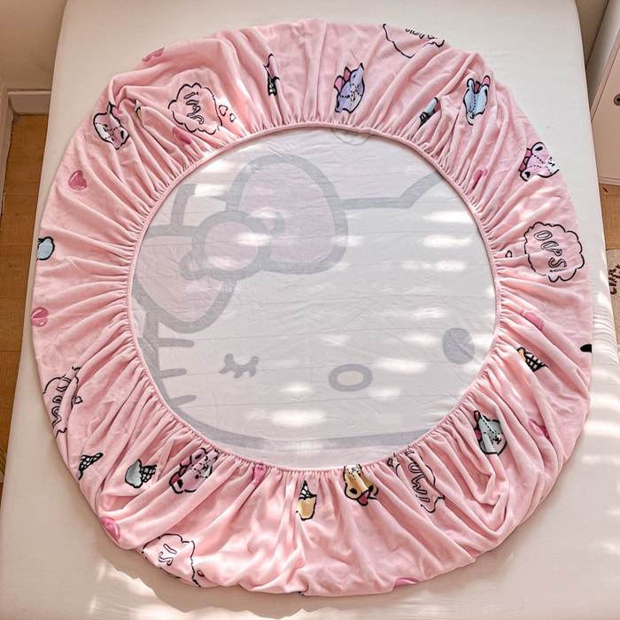 91家纺网 家纺一手货源 找家纺 金爱家 2025新款高克重牛奶绒单品系列保暖床单床笠单件 绒-D美美少女kt