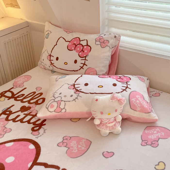 91家纺网 家纺一手货源 找家纺 金爱家 2025新款高克重牛奶绒单品系列保暖床单床笠单件 绒-D美美kt