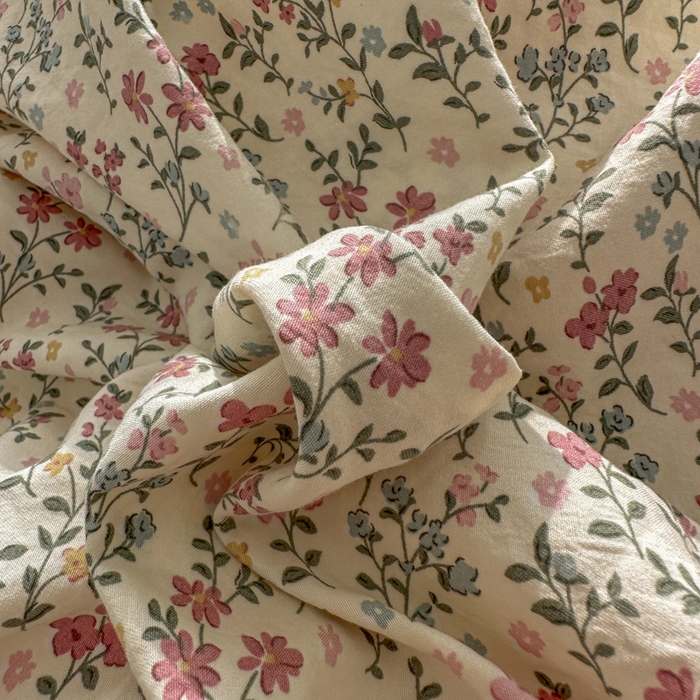 91家纺网 家纺一手货源 找家纺 欧尚 2025新款亲肤碎花云柔棉四件套 花枝语