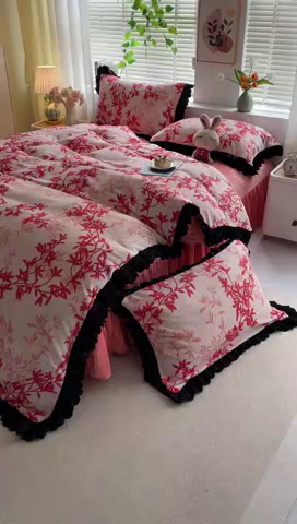 91家纺网 家纺一手货源 找家纺 （总）望淮家纺 2025新款韩版牛奶绒四件套