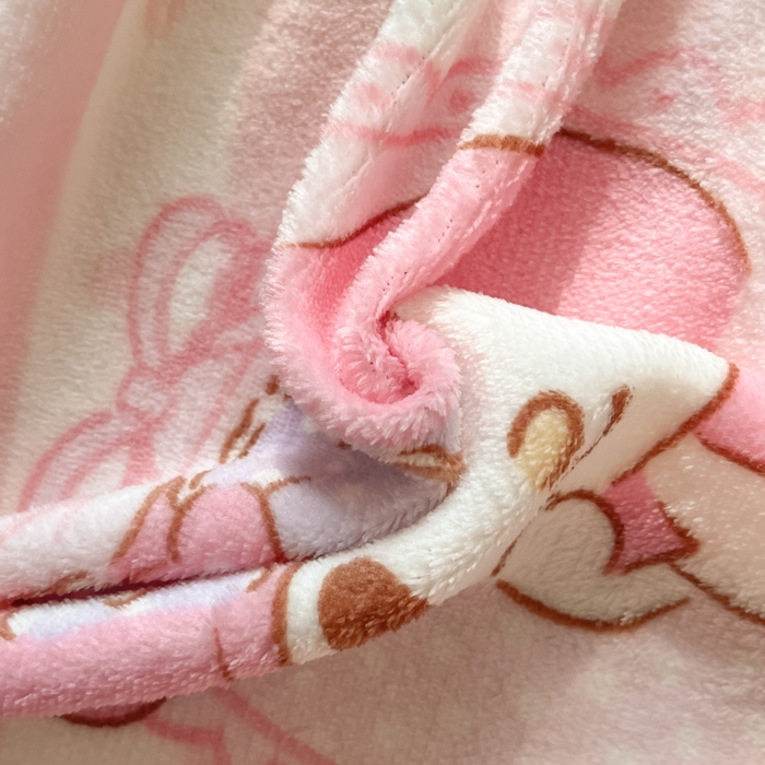 91家纺网 家纺一手货源 找家纺 金爱家 2025新款三丽鸥牛奶绒单品系列床单床笠单件 绒-X粉梦美乐蒂