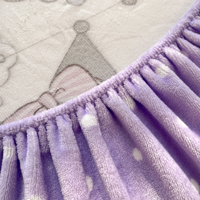 91家纺网 家纺一手货源 找家纺 金爱家 2025新款三丽鸥牛奶绒单品系列床单床笠单件 绒-X公主库洛米