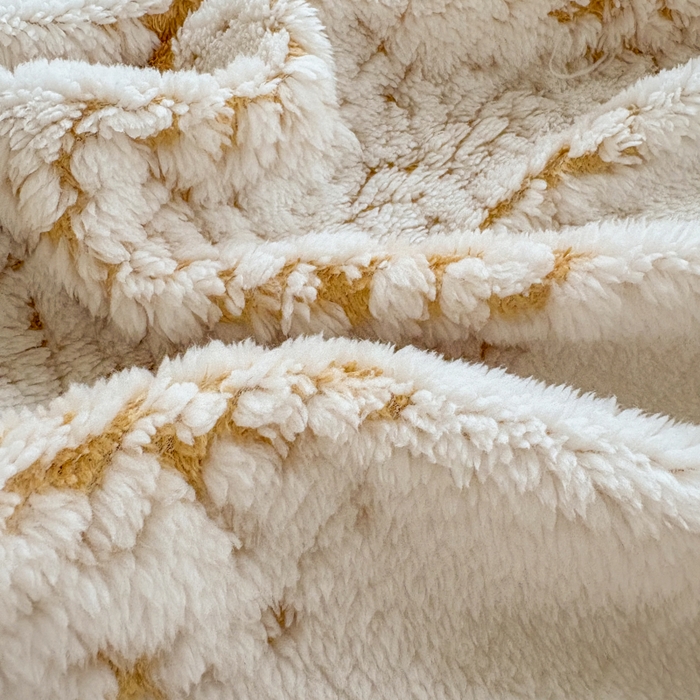 91家纺网 家纺一手货源 找家纺 潮邦创意家居 2025新款250g阳离子提花小球毯盖毯毯子-星绒墨趣 星绒墨趣 -暖橙