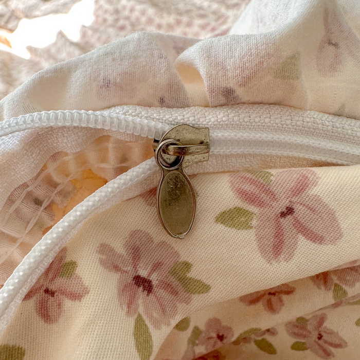 91家纺网 家纺一手货源 找家纺 欧尚 2025新款亲肤碎花云柔棉四件套 桃夭夭