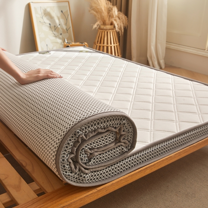 91家纺网 家纺一手货源 找家纺 （总）丽诺床垫 2025新款提花双层纱乳胶立体床垫