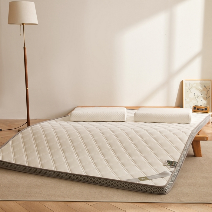 91家纺网 家纺一手货源 找家纺 （总）丽诺床垫 2025新款提花双层纱乳胶立体床垫