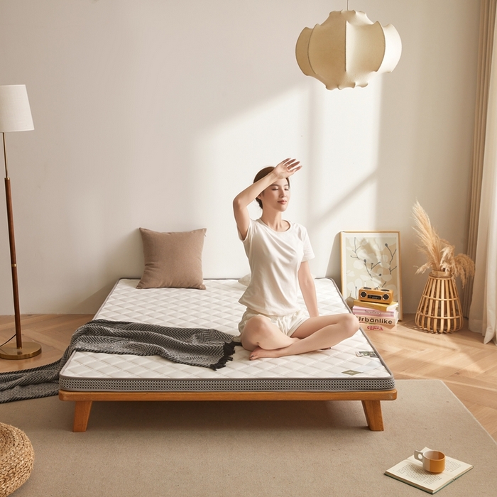 91家纺网 家纺一手货源 找家纺 （总）丽诺床垫 2025新款提花双层纱乳胶立体床垫