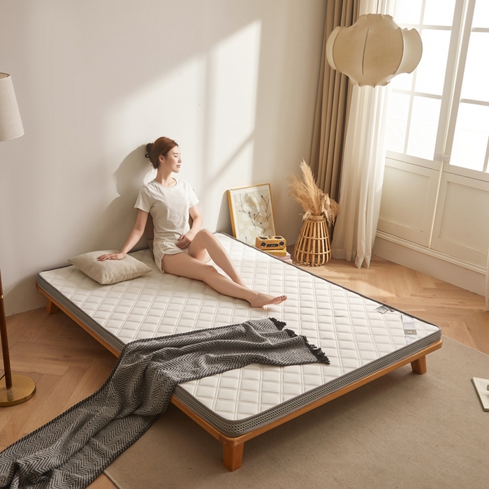 91家纺网 家纺一手货源 找家纺 （总）丽诺床垫 2025新款提花双层纱乳胶立体床垫