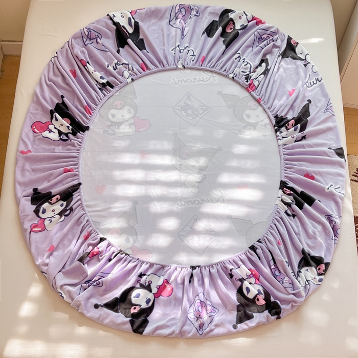 91家纺网 家纺一手货源 找家纺 金爱家 2025新款三丽鸥牛奶绒单品系列床单床笠单件 绒-X梦幻库洛米