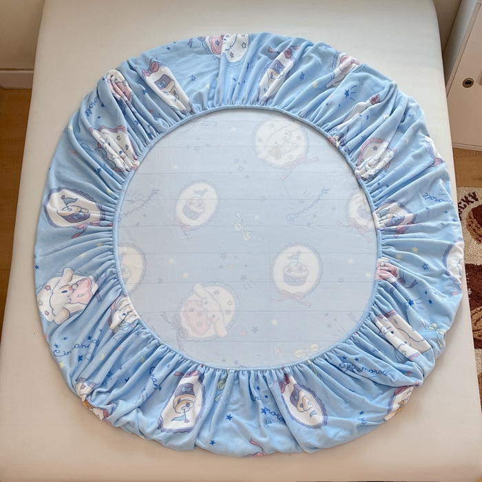 91家纺网 家纺一手货源 找家纺 金爱家 2025新款三丽鸥牛奶绒单品系列床单床笠单件 绒-X星星玉桂狗