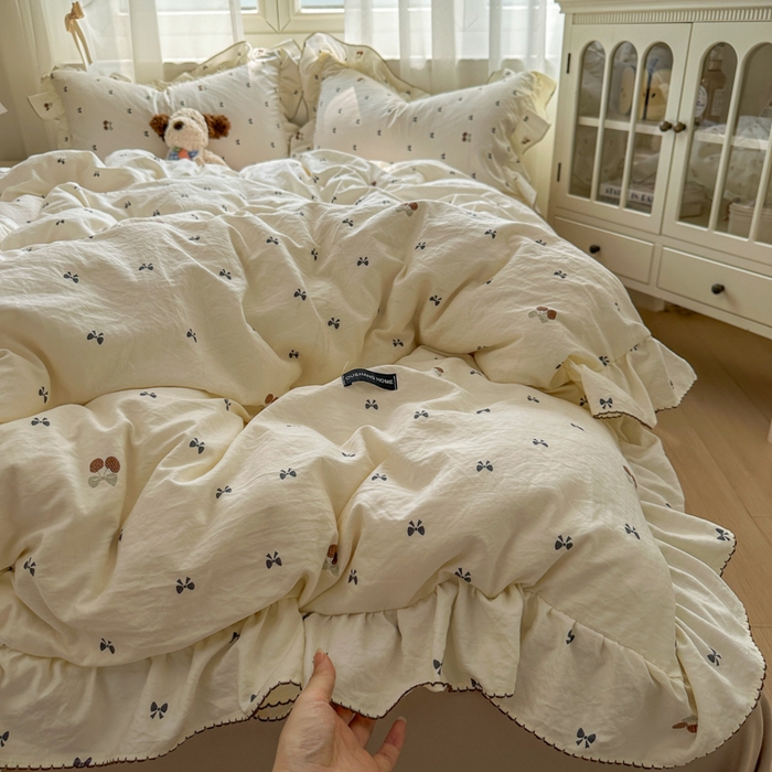 91家纺网 家纺一手货源 找家纺 （总）欧尚 2025新款亲肤碎花云柔棉四件套