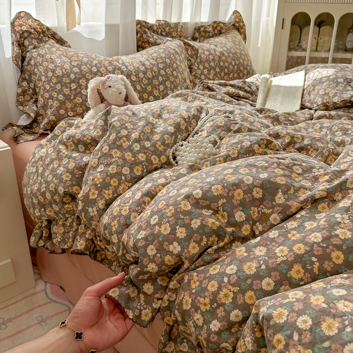 91家纺网 家纺一手货源 找家纺 （总）欧尚 2025新款亲肤碎花云柔棉四件套