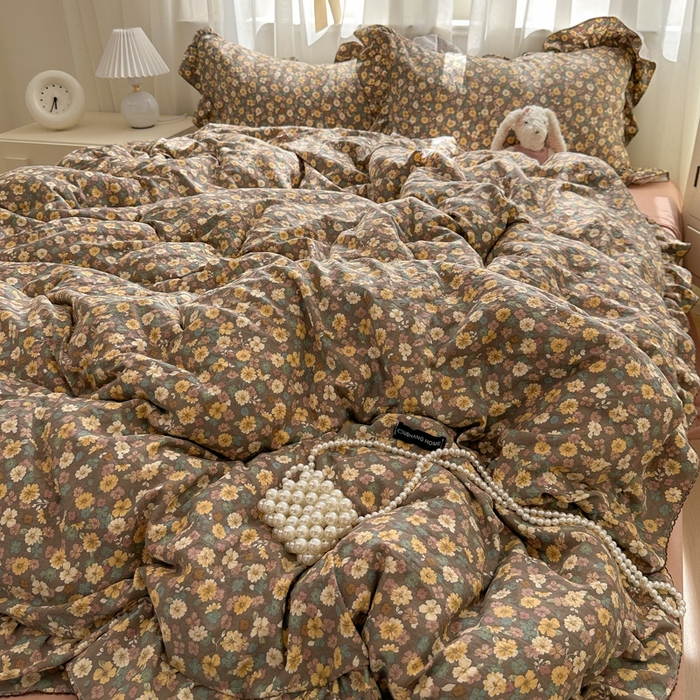 91家纺网 家纺一手货源 找家纺 （总）欧尚 2025新款亲肤碎花云柔棉四件套