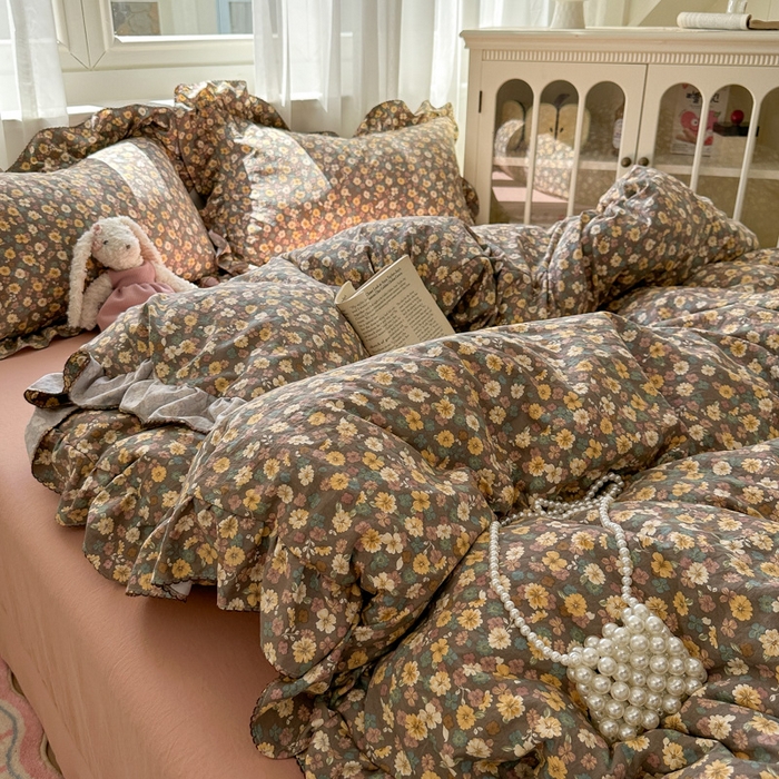 91家纺网 家纺一手货源 找家纺 （总）欧尚 2025新款亲肤碎花云柔棉四件套