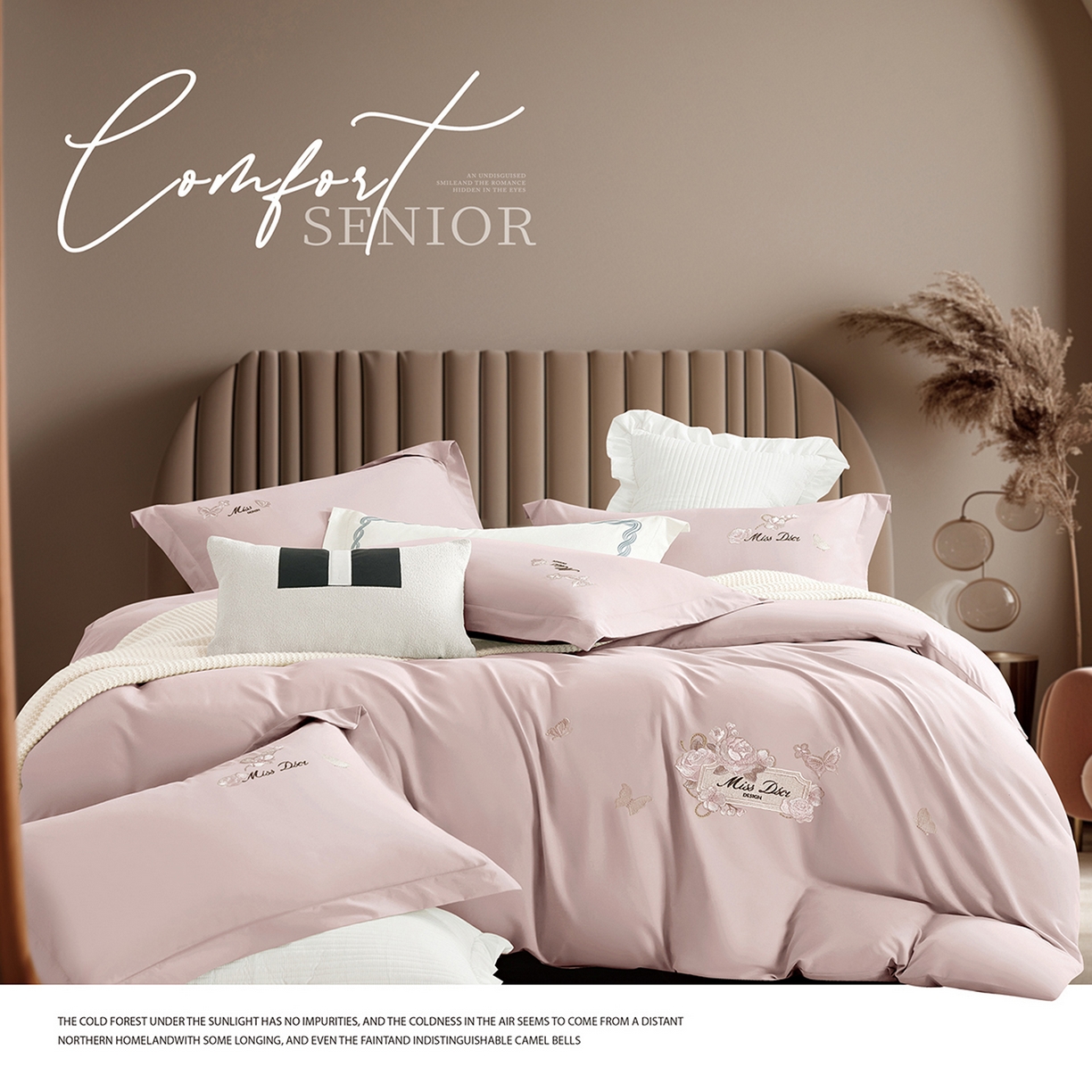 91家纺网 家纺一手货源 找家纺 （总）U品汇 2025新品60S长绒棉加厚全棉纯棉磨毛刺绣花四件套宽边款礼盒装