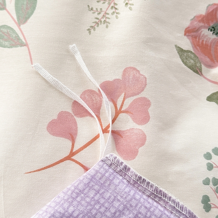 91家纺网 家纺一手货源 找家纺 2025直播新款13372全棉纯棉印花四件套喷气小清新简约热款学生四件套 花韵花香新花型上新