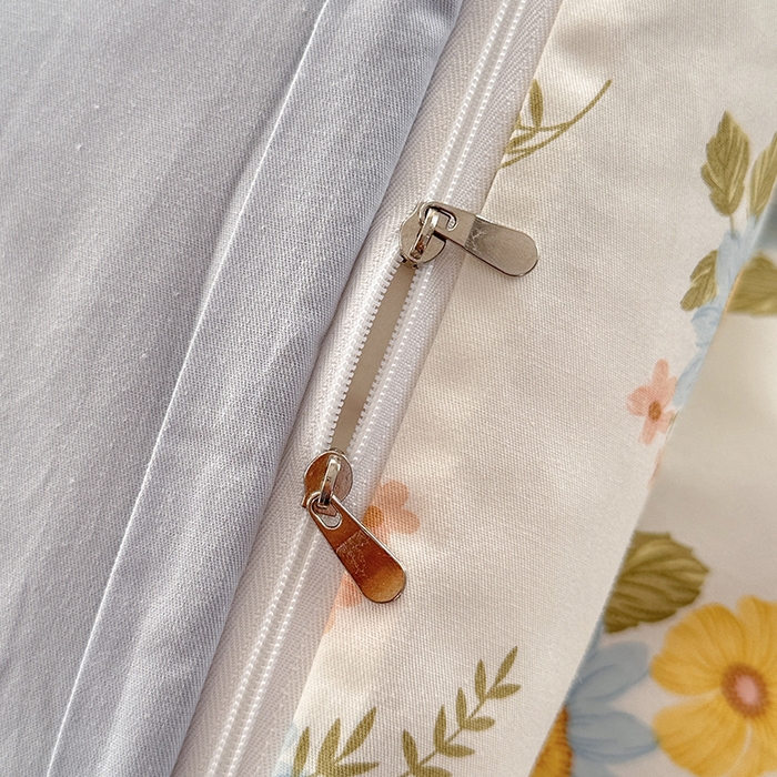 91家纺网 家纺一手货源 找家纺 2025直播新款13372全棉纯棉印花四件套喷气小清新简约热款学生四件套 冷露金桂新花型上新