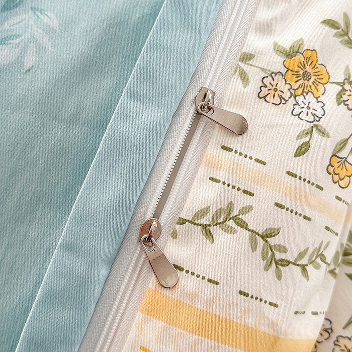 91家纺网 家纺一手货源 找家纺  2025直播新款13372全棉纯棉印花四件套喷气小清新简约热款学生四件套 宁静致远新花型上新