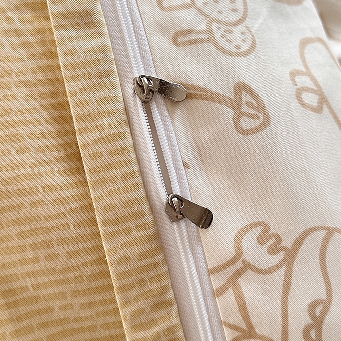 91家纺网 家纺一手货源 找家纺 2025直播新款13372全棉纯棉印花四件套喷气小清新简约热款学生四件套 小童趣新花型上新