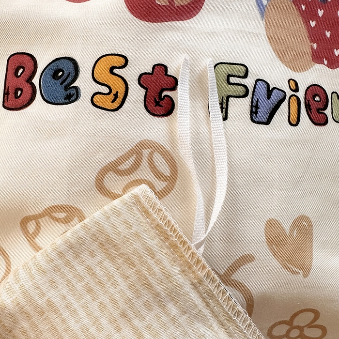 91家纺网 家纺一手货源 找家纺 2025直播新款13372全棉纯棉印花四件套喷气小清新简约热款学生四件套 小童趣新花型上新