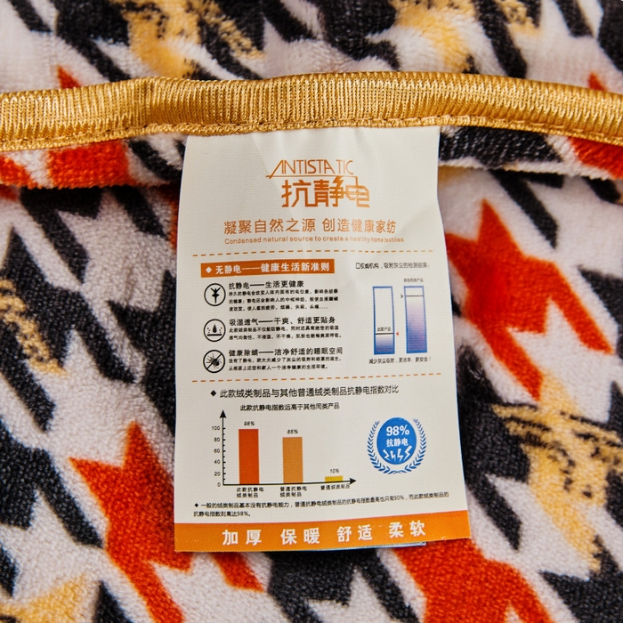 91家纺网 家纺一手货源 找家纺 博兰蒂 2025新款床裙款高克重牛奶绒印花四件套 欢欣织梦