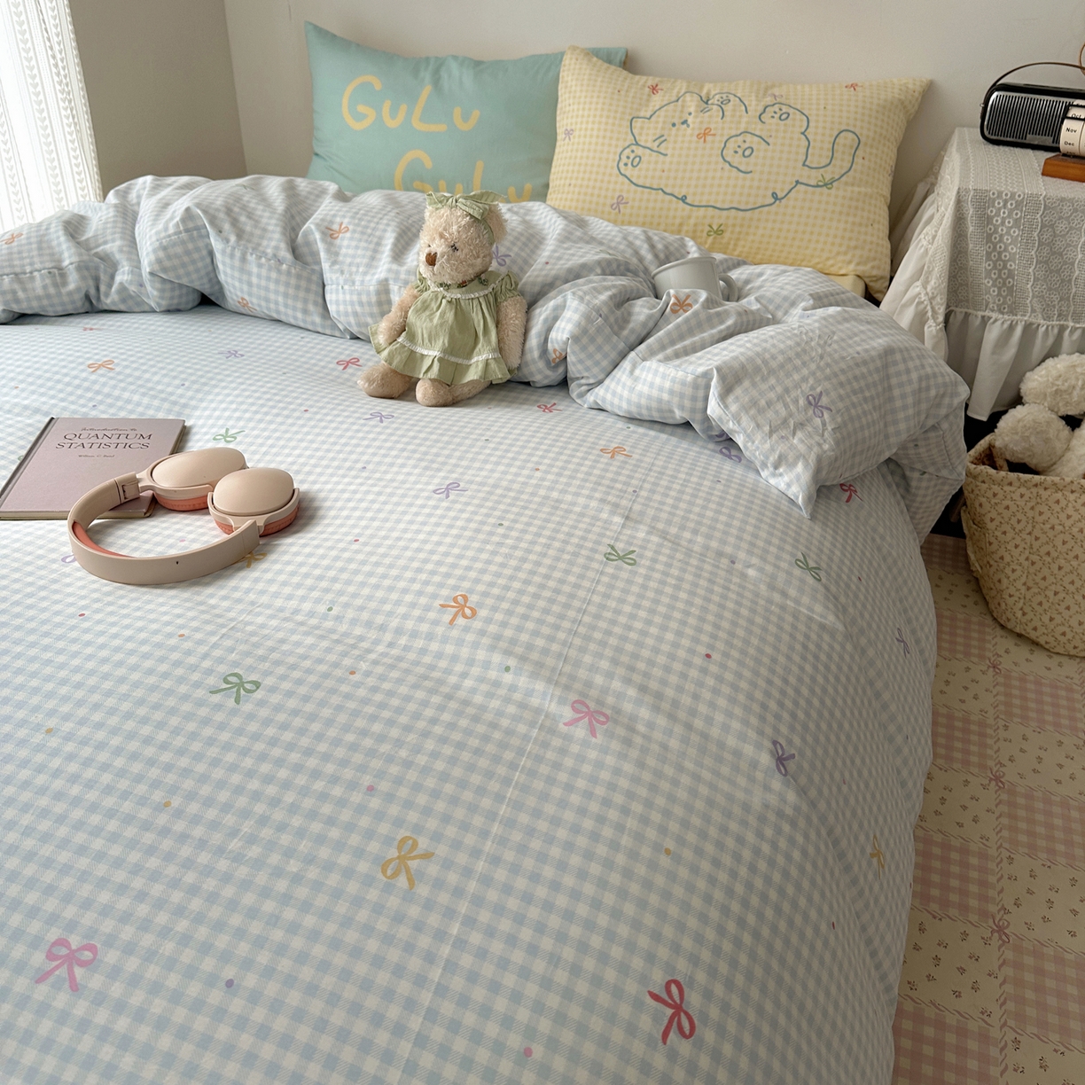 91家纺网 家纺一手货源 找家纺 （总）瑞莱 2025开学季13372印花大版枕套甜酷风四件套