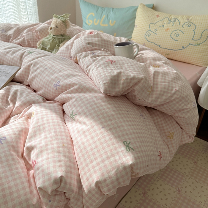 91家纺网 家纺一手货源 找家纺 （总）瑞莱 2025开学季13372印花大版枕套甜酷风四件套