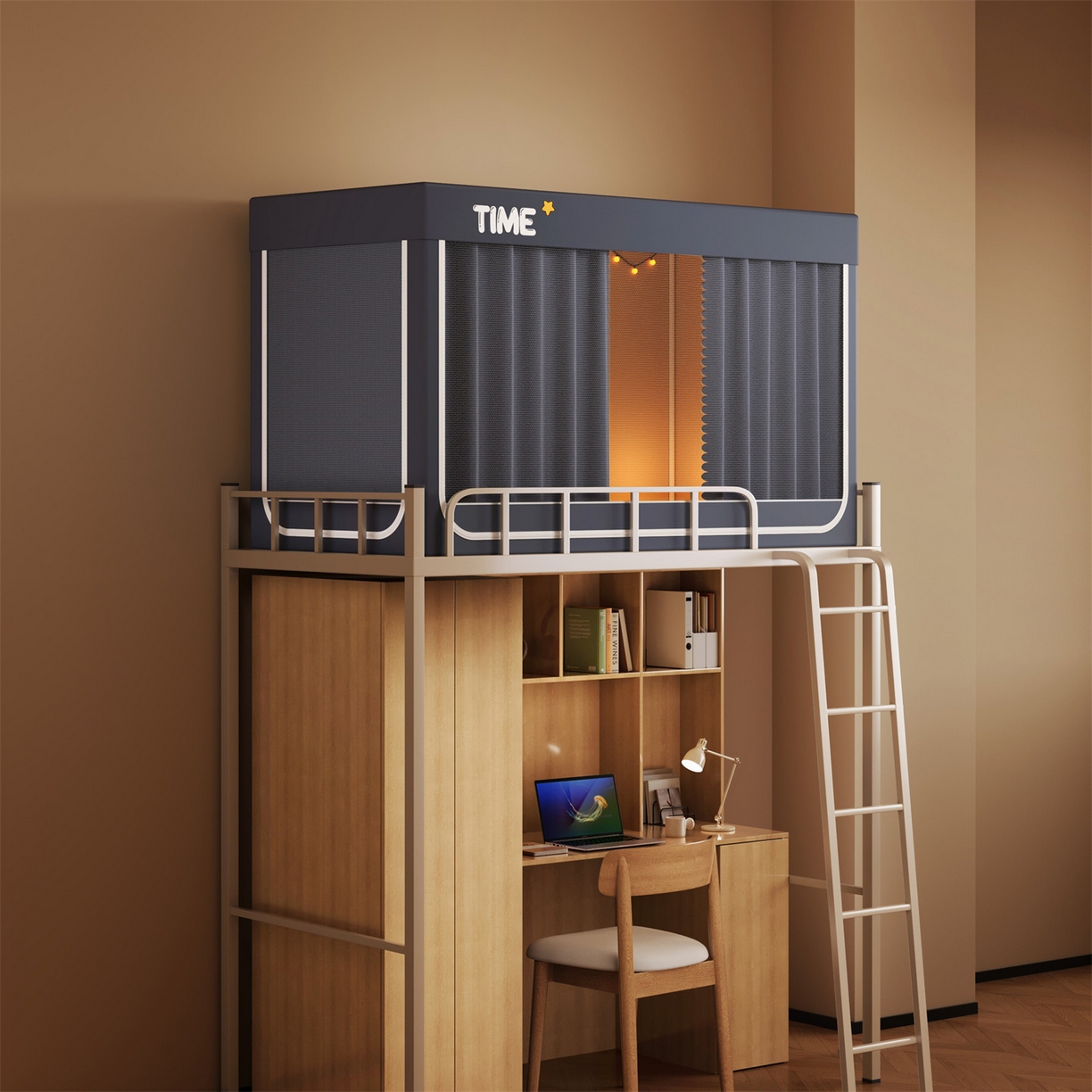 91家纺网 家纺一手货源 找家纺 （总）佳梦家纺 2025新款学生坐床蚊帐-星星系列