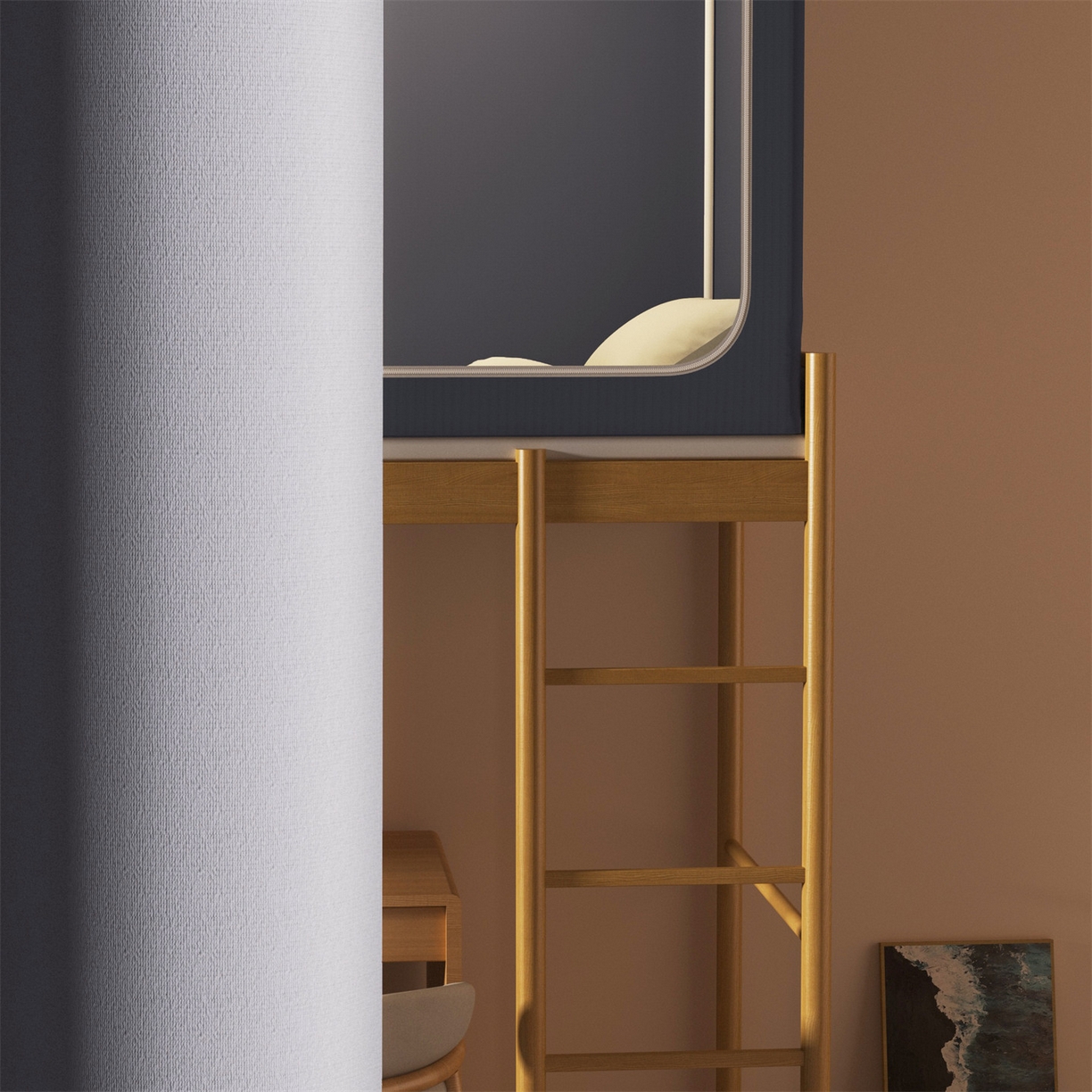 91家纺网 家纺一手货源 找家纺 佳梦家纺 2025新款学生坐床蚊帐-星星系列 星星-深灰