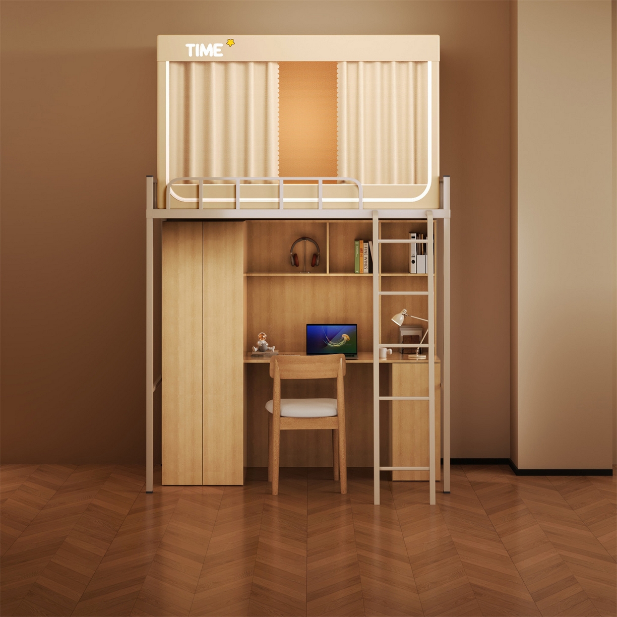 91家纺网 家纺一手货源 找家纺 佳梦家纺 2025新款学生坐床蚊帐-星星系列 星星-米