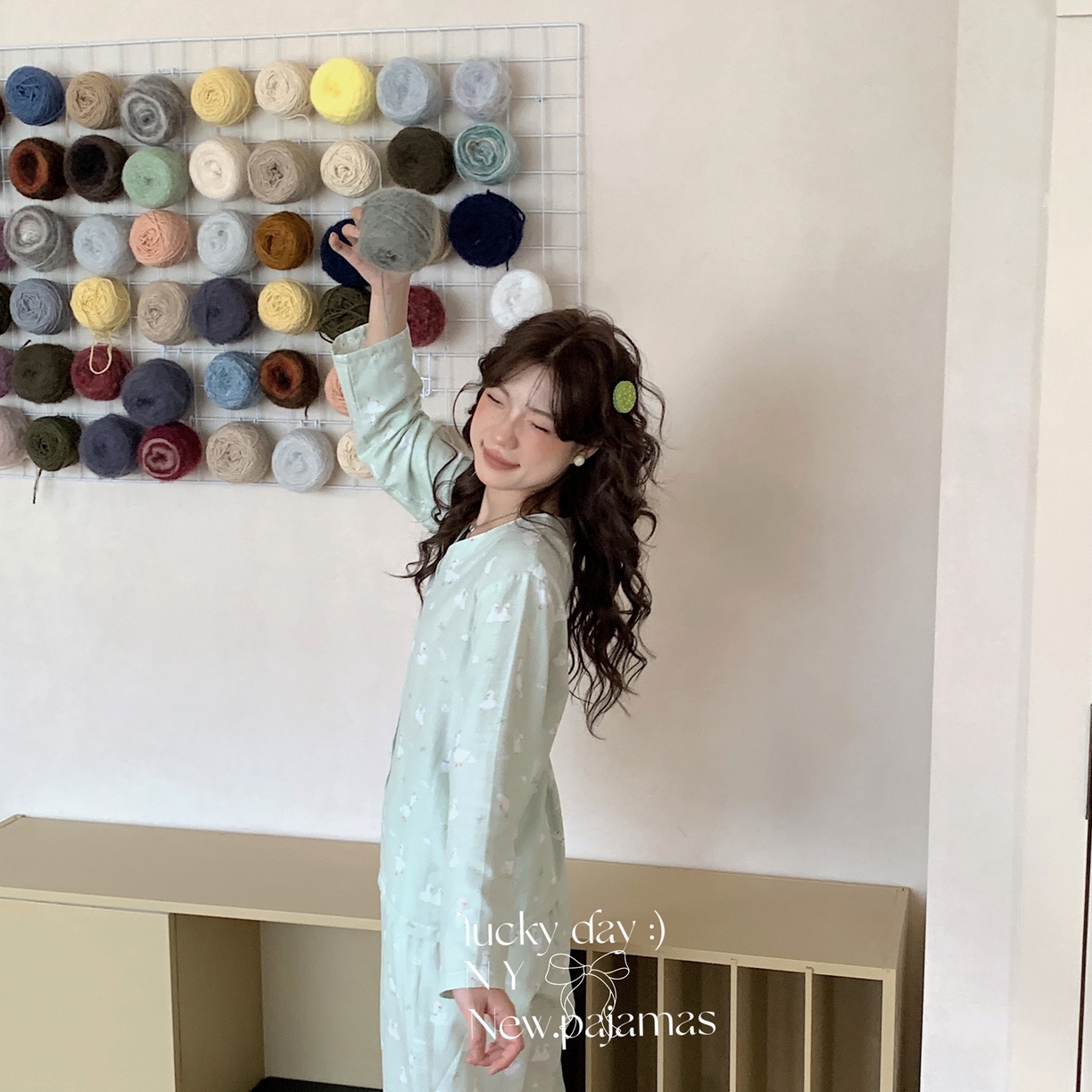 91家纺网 家纺一手货源 找家纺  纽约生活 2025新款有氧纱V领套装（会员-5） 春日鸭鸭