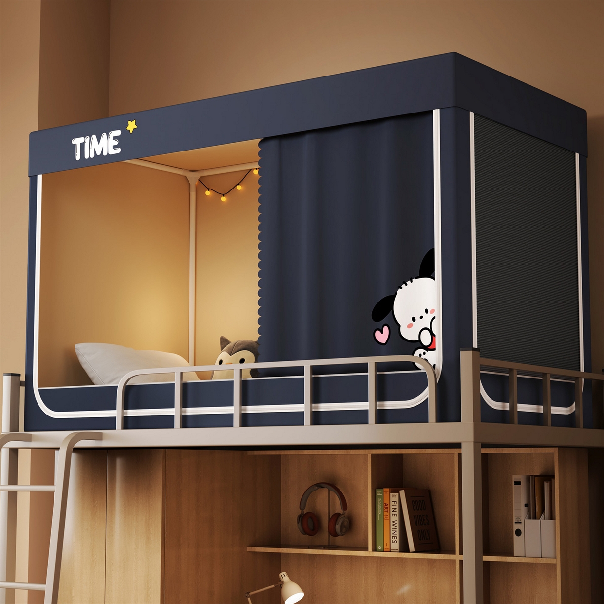 91家纺网 家纺一手货源 找家纺 佳梦家纺 2025新款印花大顶免安装蚊帐 熊屁屁布三角