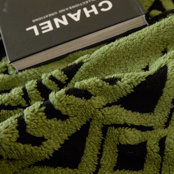 91家纺网 家纺一手货源 找家纺 楼兰公主 2025新款阳离子羊羔绒菱格毯毛毯毯子-麦格系列 菱格-绿