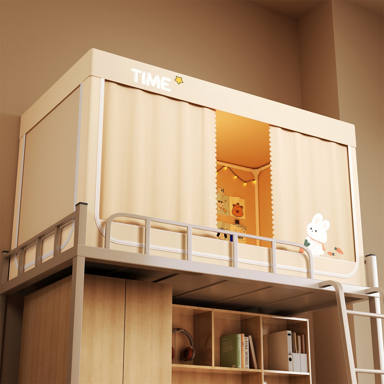 91家纺网 家纺一手货源 找家纺 佳梦家纺 2025新款学生坐床烫画蚊帐 小白