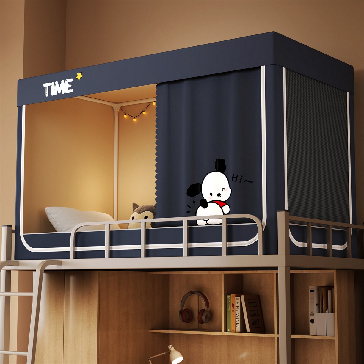 佳梦家纺 2025新款学生坐床烫画蚊帐 小招财