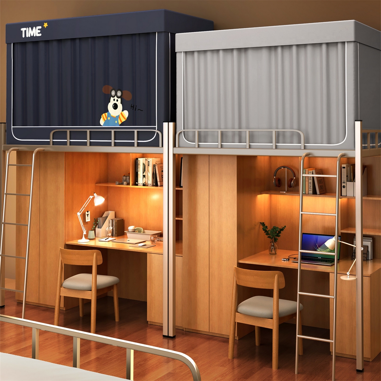 91家纺网 家纺一手货源 找家纺 佳梦家纺 2025新款学生坐床烫画蚊帐 掌门狗