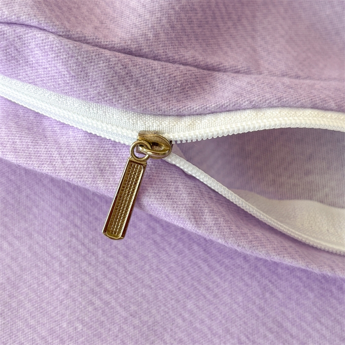 91家纺网 家纺一手货源 找家纺 缦彩 （支持一件定制）2024新款全棉被套加厚生态磨毛学生单被套纯棉被罩 花信光夕-紫