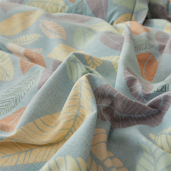 91家纺网 家纺一手货源 找家纺 缦彩 （支持一件定制）2024新款全棉被套加厚生态磨毛学生单被套纯棉被罩 春熙-蓝