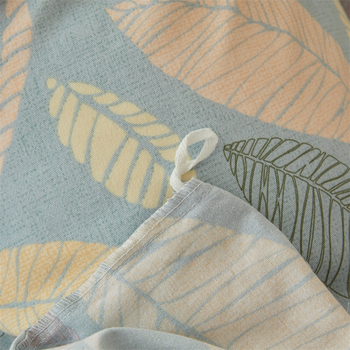 91家纺网 家纺一手货源 找家纺 缦彩 （支持一件定制）2024新款全棉被套加厚生态磨毛学生单被套纯棉被罩 春熙-蓝