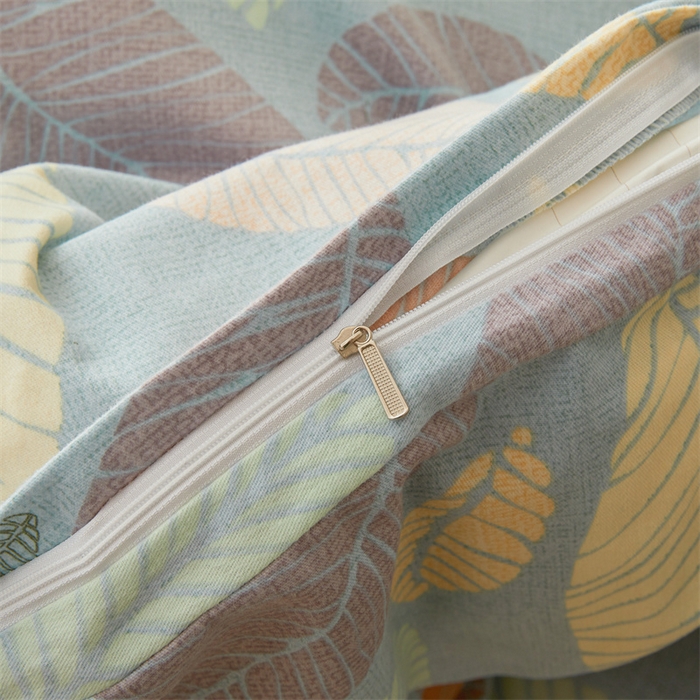 91家纺网 家纺一手货源 找家纺 缦彩 （支持一件定制）2024新款全棉被套加厚生态磨毛学生单被套纯棉被罩 春熙-蓝