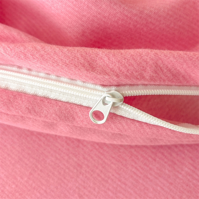 91家纺网 家纺一手货源 找家纺 缦彩 （支持一件定制）2024新款全棉被套加厚生态磨毛学生单被套纯棉被罩 花信光夕粉