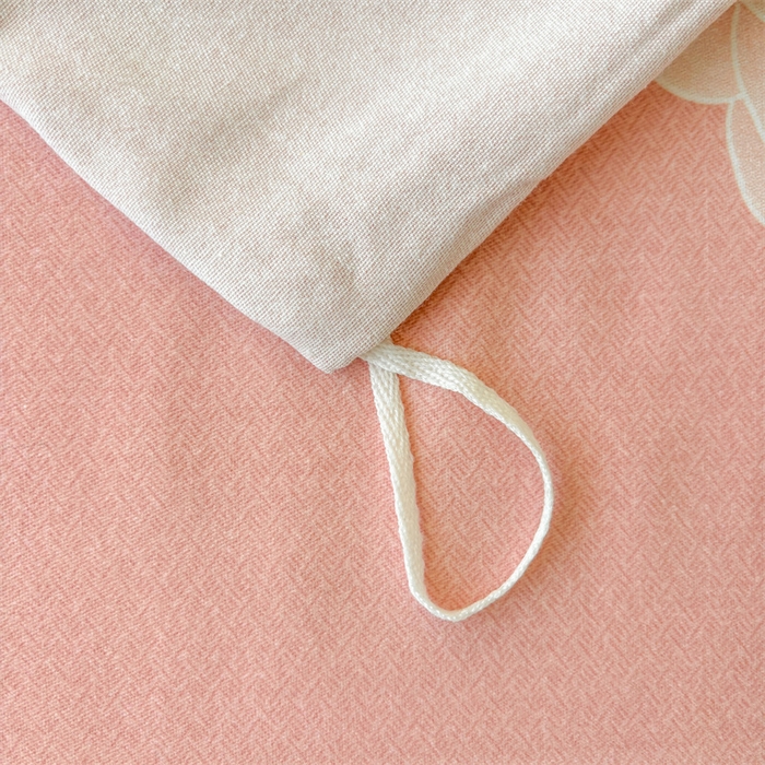 91家纺网 家纺一手货源 找家纺 缦彩 （支持一件定制）2024新款全棉被套加厚生态磨毛学生单被套纯棉被罩 落日繁华-粉