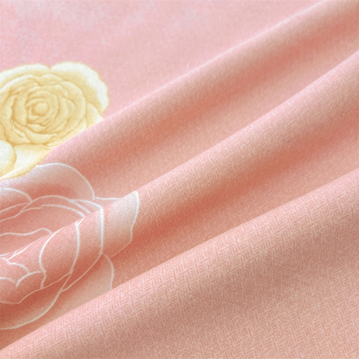 91家纺网 家纺一手货源 找家纺 缦彩 （支持一件定制）2024新款全棉被套加厚生态磨毛学生单被套纯棉被罩 落日繁华-粉