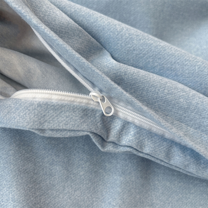 91家纺网 家纺一手货源 找家纺 缦彩 （支持一件定制）2024新款全棉被套加厚生态磨毛学生单被套纯棉被罩 珍妮蓝