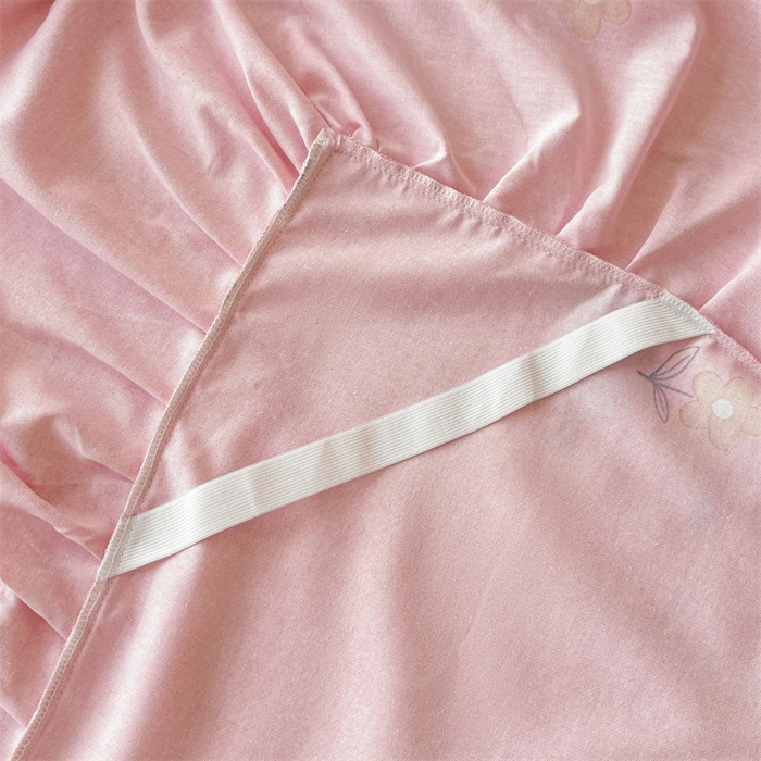 91家纺网 家纺一手货源 找家纺 缦彩 （支持一件定制）2024新款全棉被套加厚生态磨毛学生单被套纯棉被罩 珍妮粉