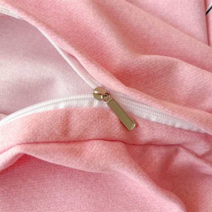 91家纺网 家纺一手货源 找家纺 缦彩 （支持一件定制）2024新款全棉被套加厚生态磨毛学生单被套纯棉被罩 珍妮粉