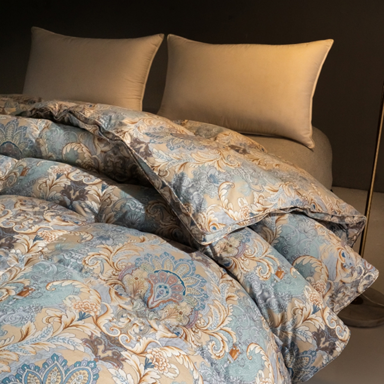 91家纺网 家纺一手货源 找家纺 华盛羽绒被壳 2025新款大牌风羽绒被羽绒被壳 蔓藤