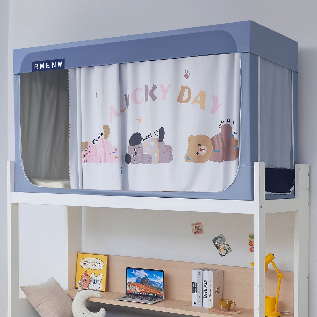 91家纺网 家纺一手货源 找家纺 （总）星际优品 2025新款轻奢款学生一体式遮光蚊帐