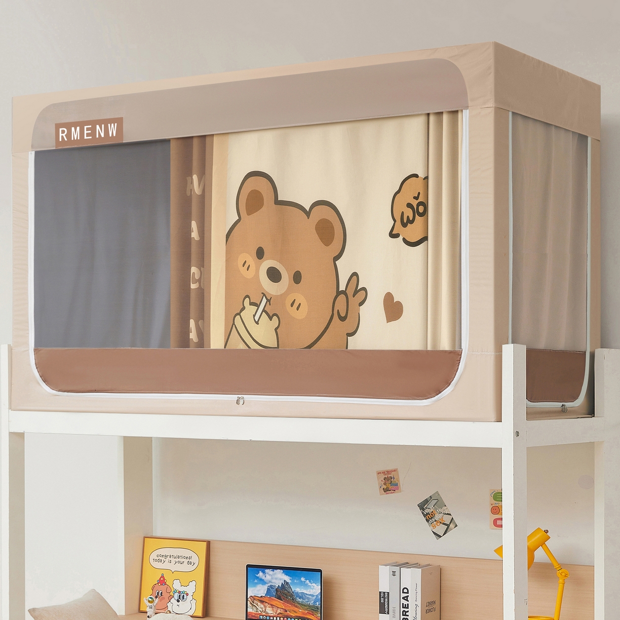 91家纺网 家纺一手货源 找家纺 （总）星际优品 2025新款轻奢款学生一体式遮光蚊帐